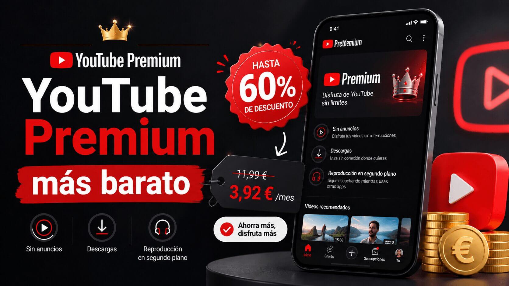 YouTube Premium más barato