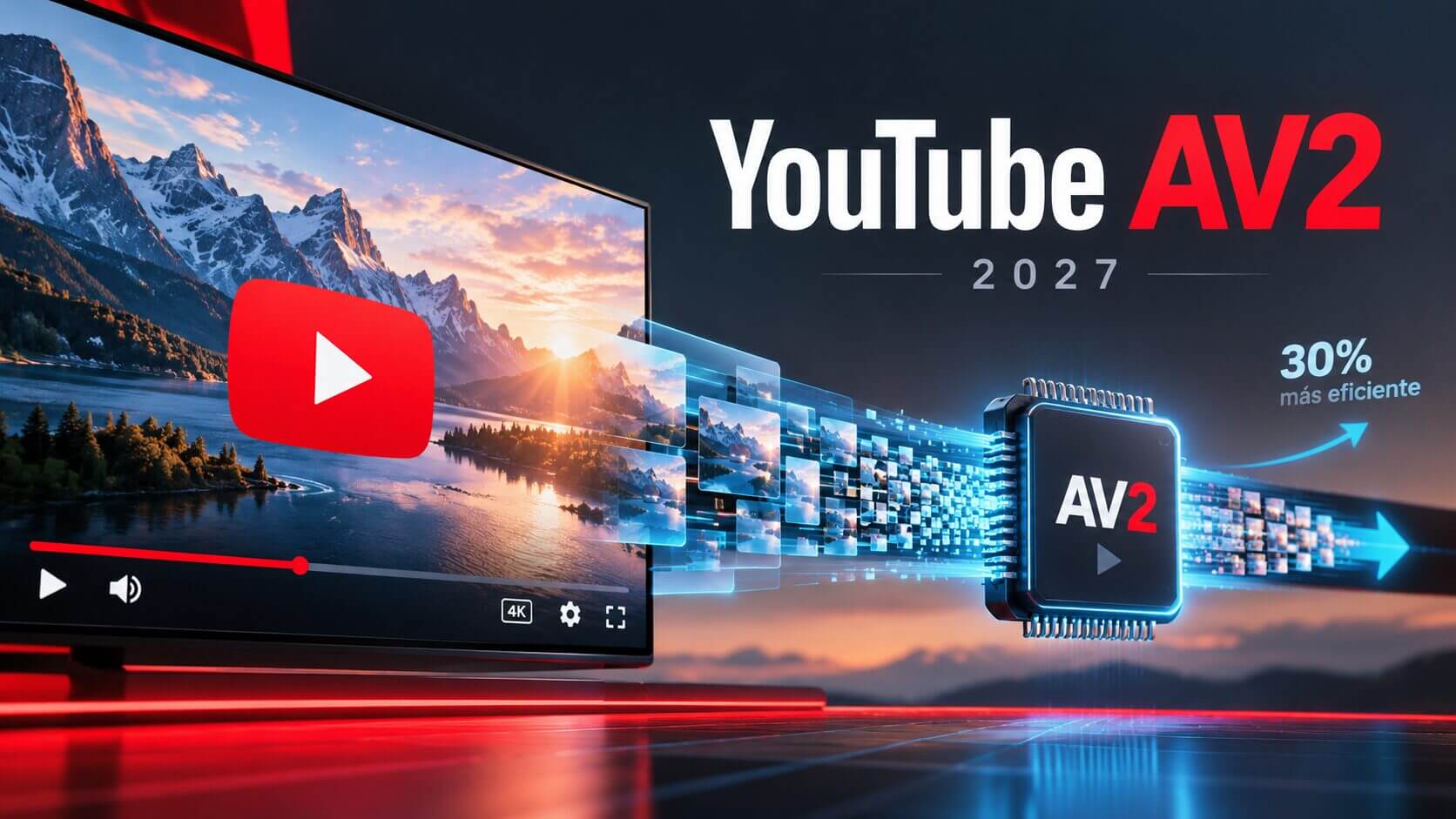 YouTube: el códec AV2 llegará en 2027 con un streaming un 30% más ...